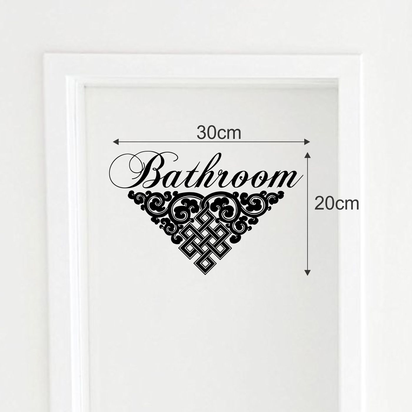 ORKA Medium Wathroom Design Door Sticker  