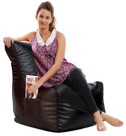 ORKA Printed Bean Chair Cover XXXL- Black And Tan  