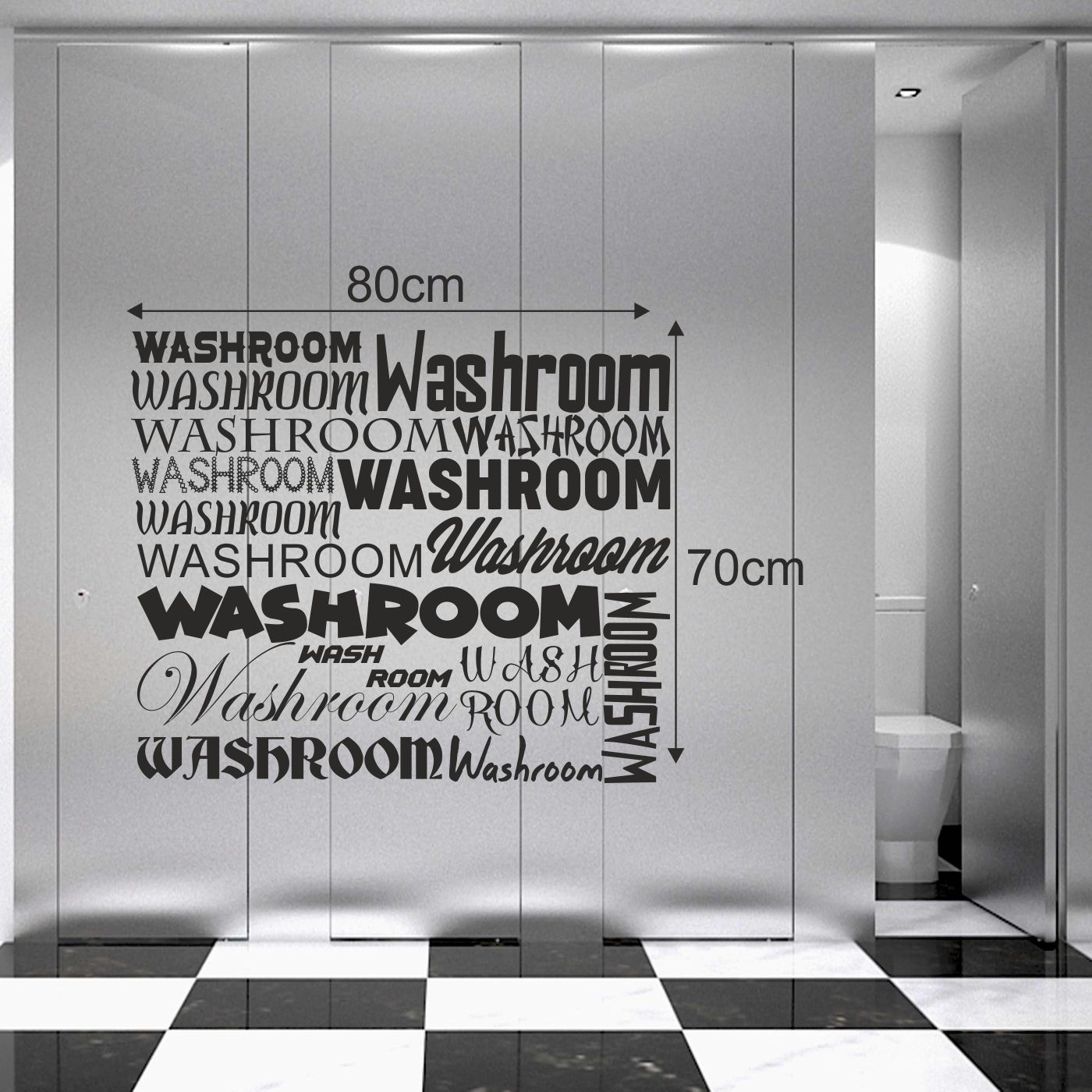 ORKA Washroom Wall Sticker 5  