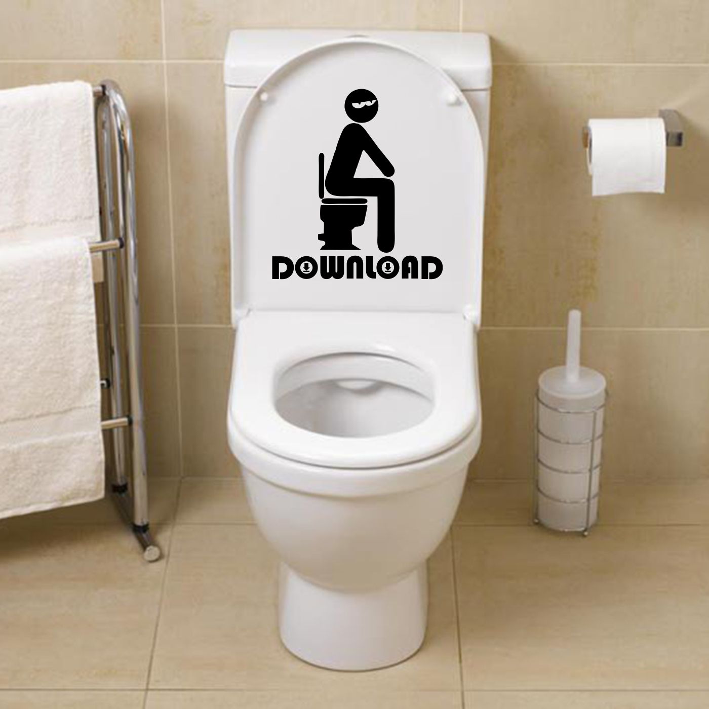 ORKA Medium Download Design Wathroom Sticker  