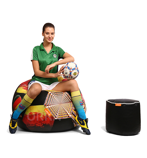 ORKA Digital Printed Sports Bean Bag Germany Football Theme  