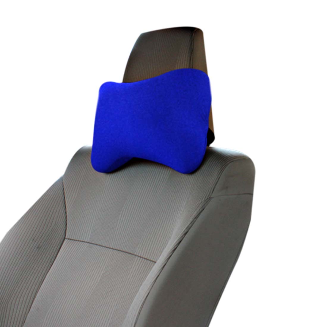 ORKA Classic Car Neckrest Pillow Filled With Microbeads [Pack Of 2] - Royal Blue  