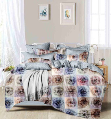 ORKA HOME Monalisa Queen Bed Sheet Poly Cotton Printed  