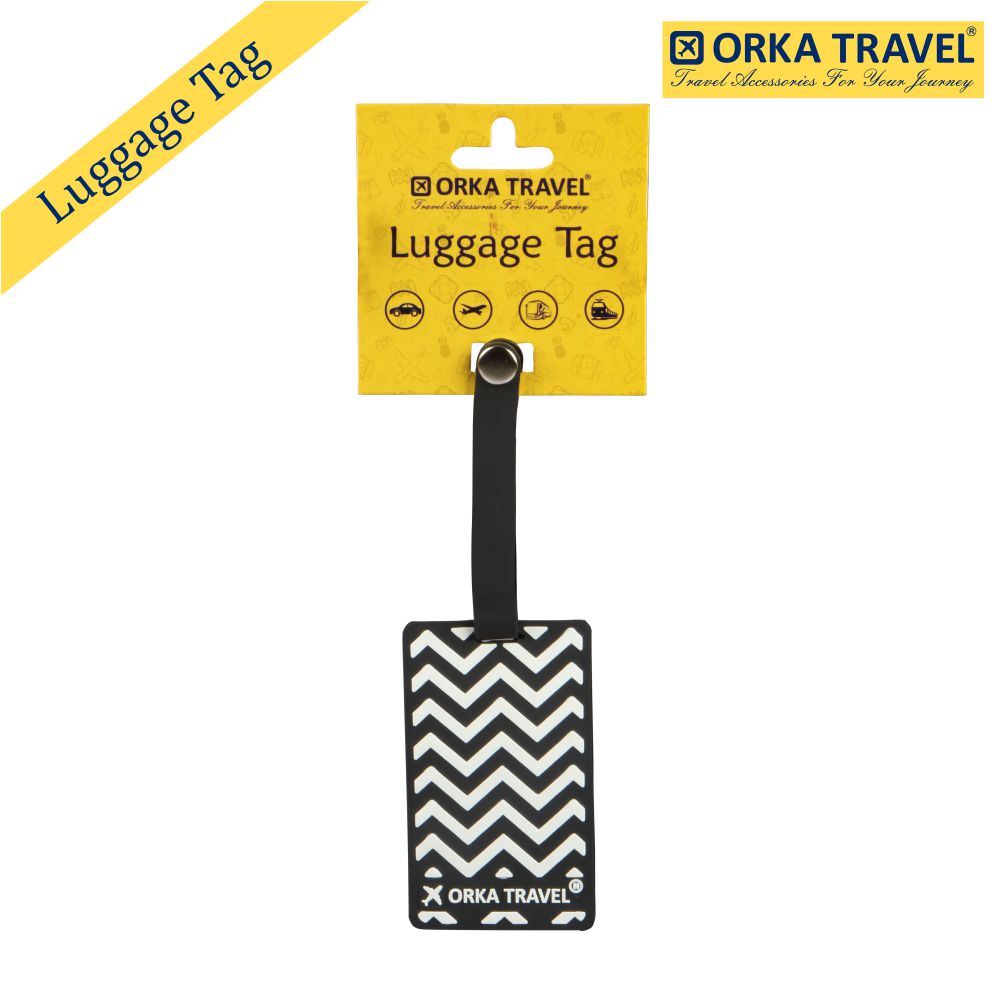 Orka Travel Luggage Tag Black & White  