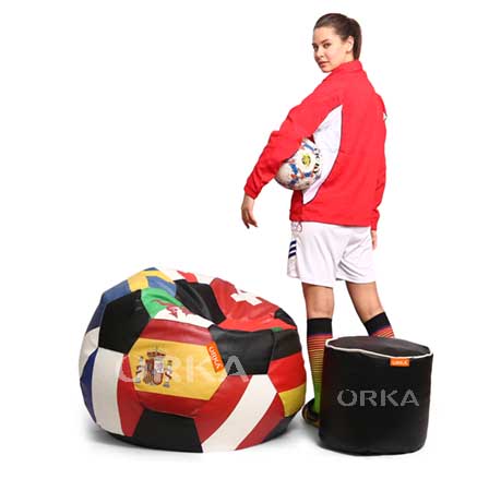 ORKA Digital Printed Sports Bean Bag Chelsea Football Theme   XXL  Cover Only 