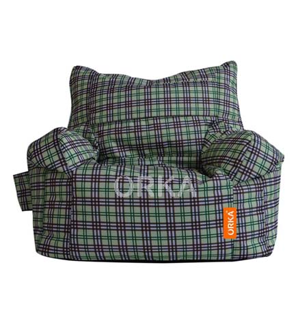Orka Digital Printed Bean Bag Arm Chair Chequered Theme Standard  Cover Only 