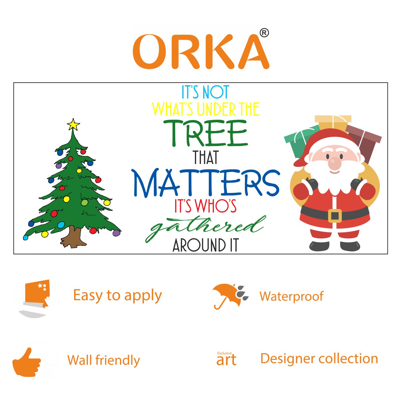 ORKA Christmas Theme Wall Sticker 12   XL 