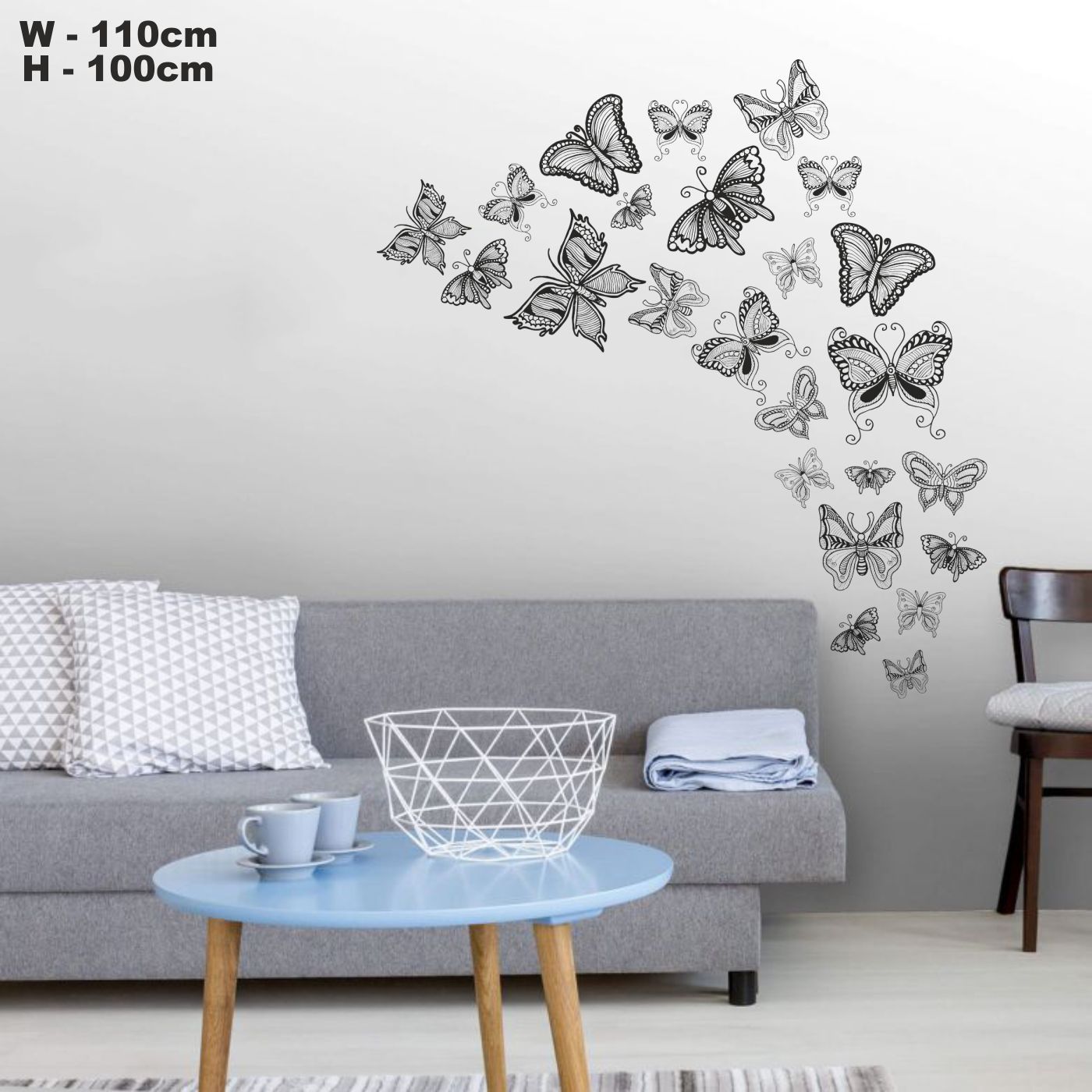 ORKA Butterfly Theme Wall Decal Sticker 21   XXL 