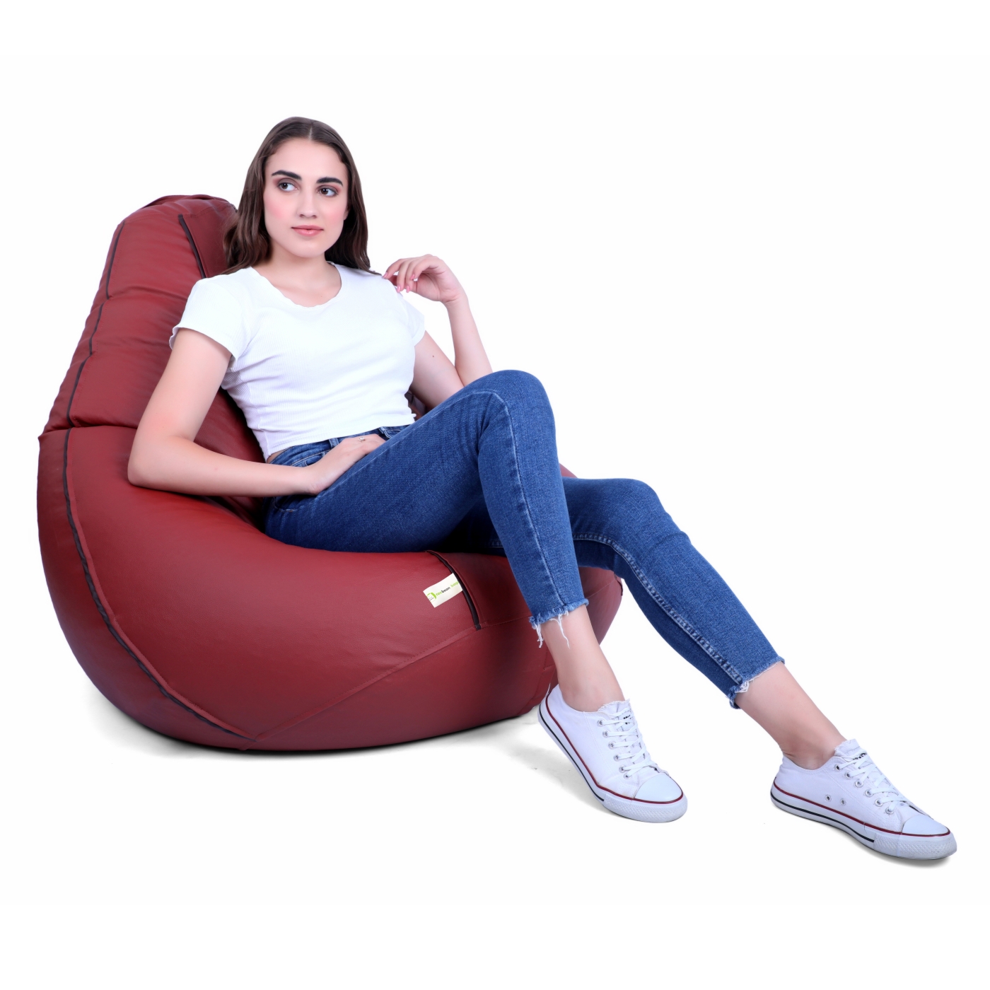 Can Bean Bags Classic Tan With Black Color Piping  