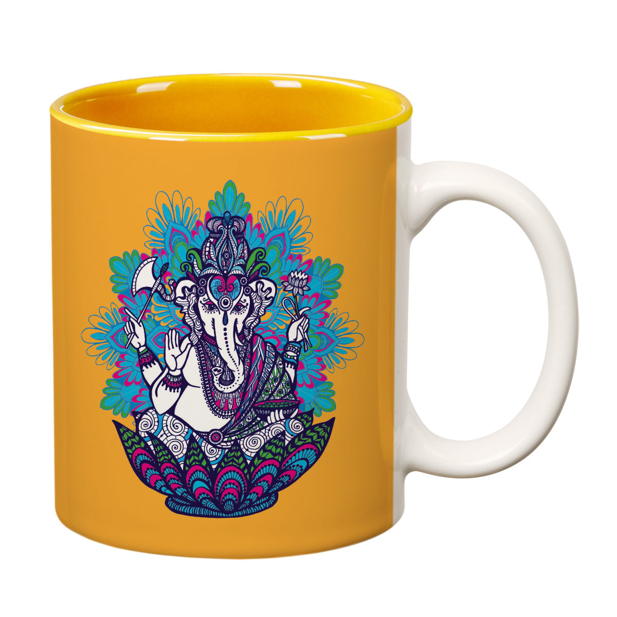 ORKA Coffee Mug Lord Ganesha Theme 11 Oz   