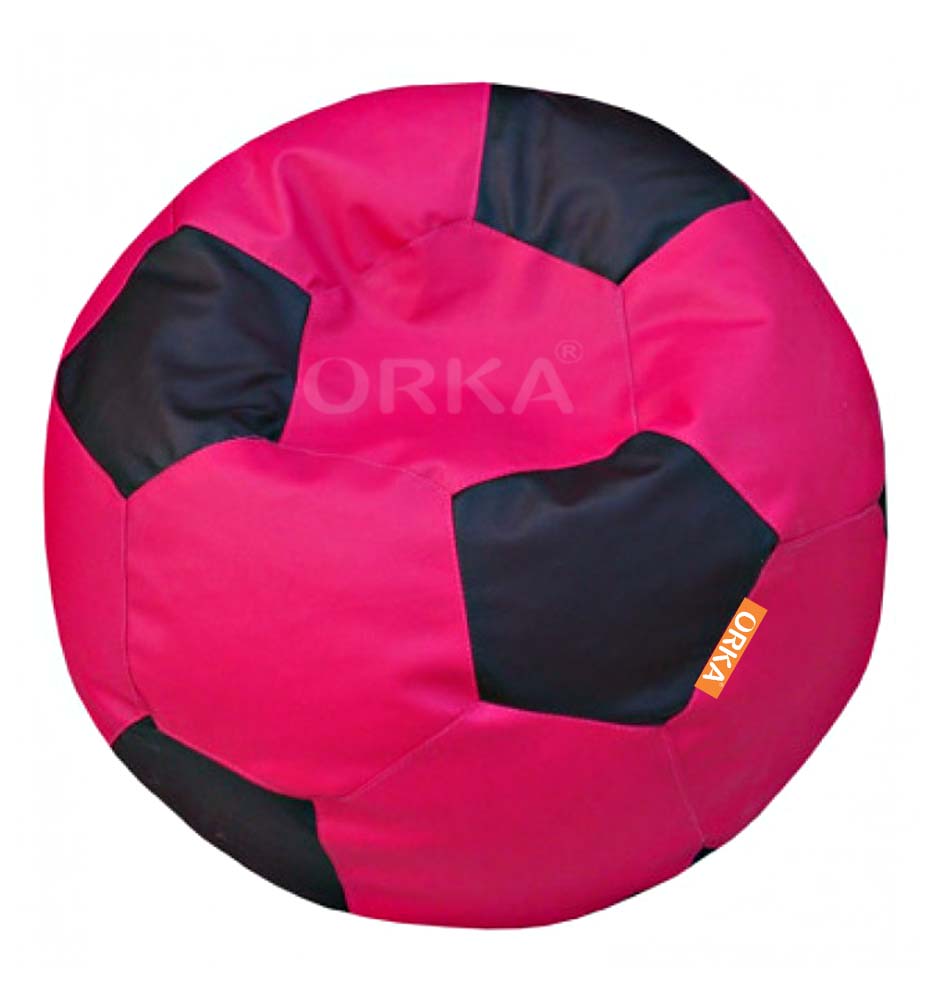 ORKA Classic Pink Black Football Sports Bean Bag  