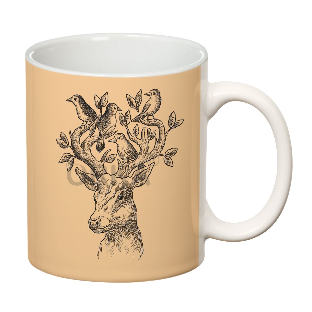 ORKA Coffee Mug Nature Printed(Reindeer) Theme 11 Oz   