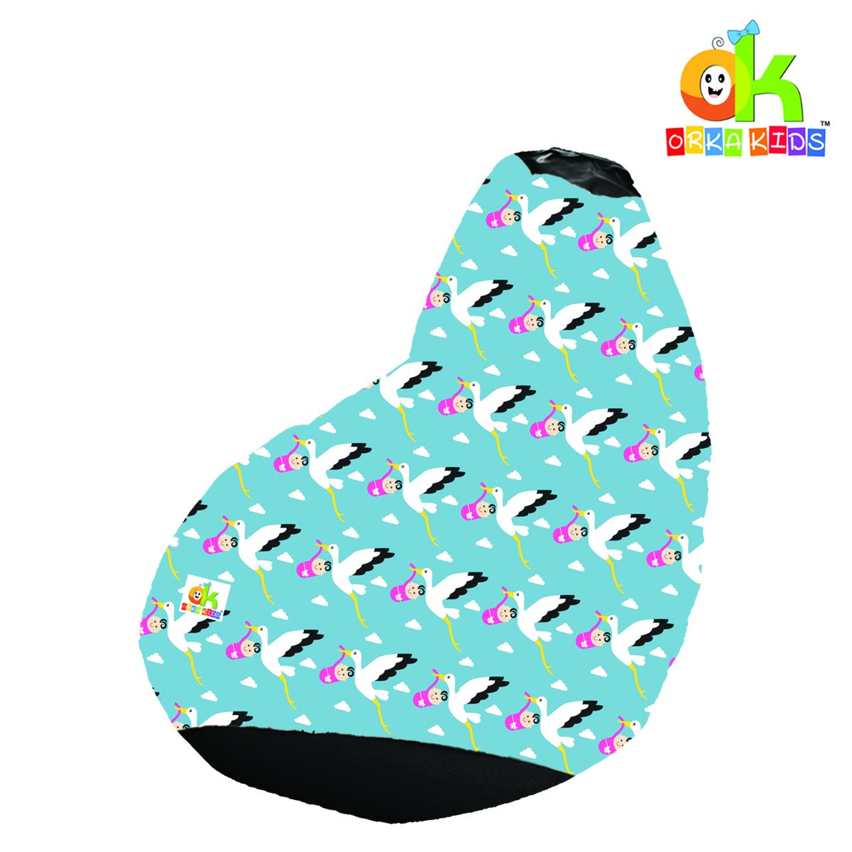 ORKA Kids Digital Printed50 Duck Multicolor Bean Bag  