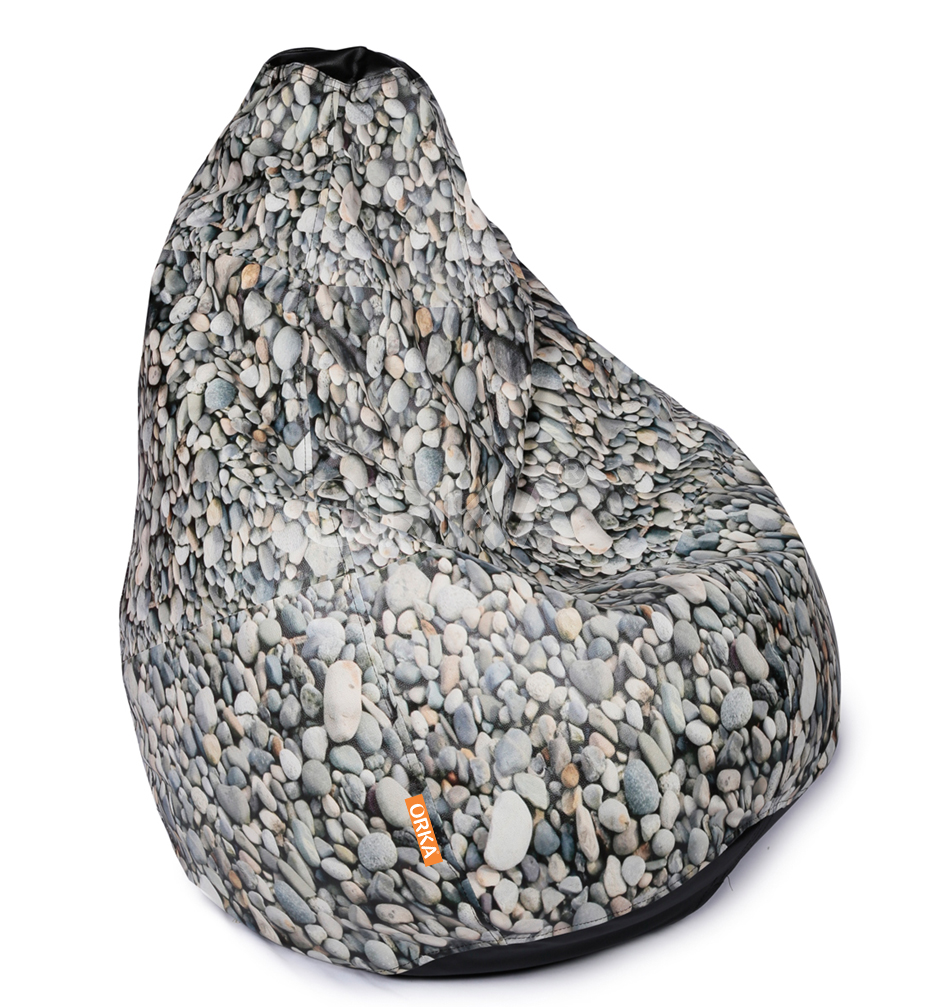 Orka Digital Printed Bean Bag Small Pebble Theme  