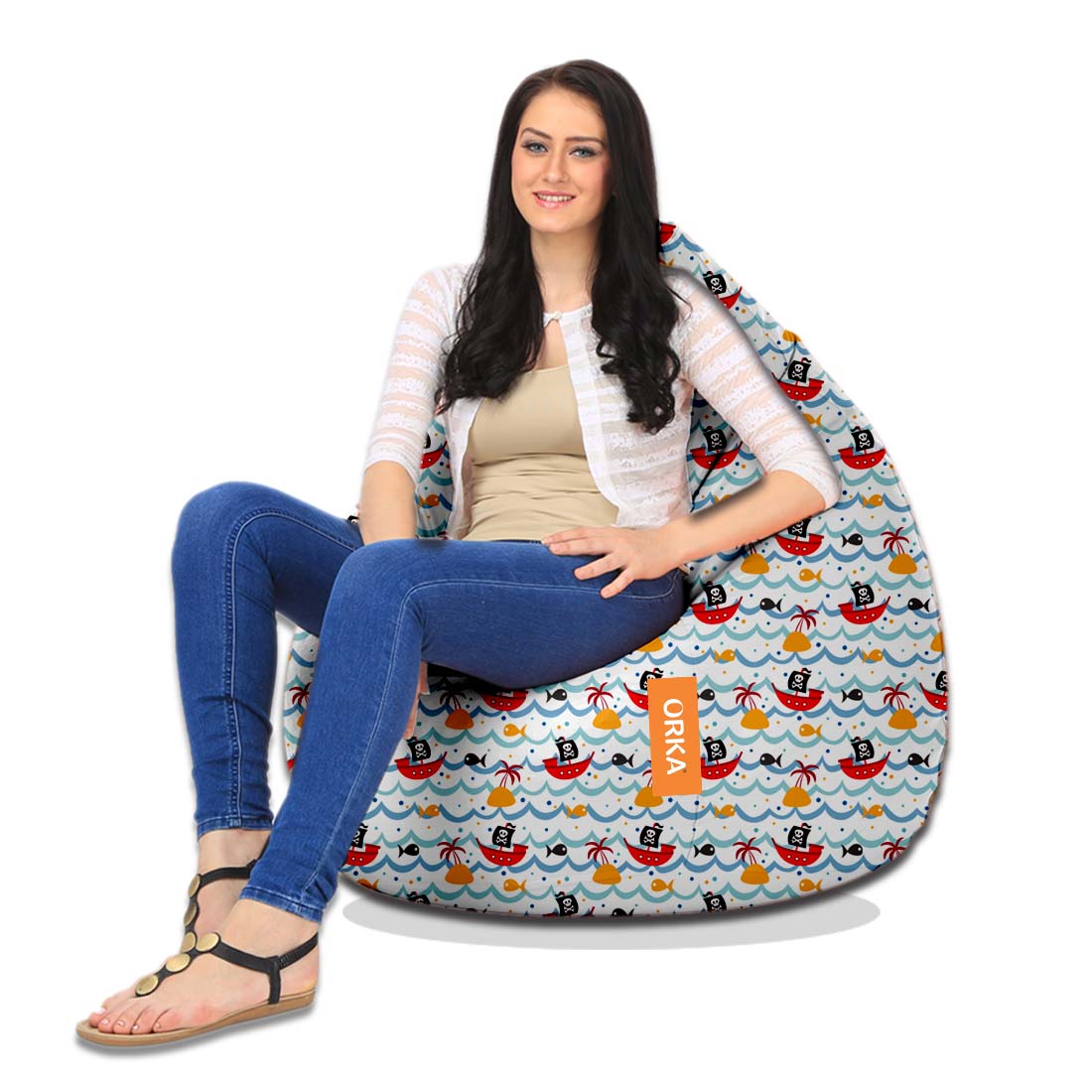 ORKA®Digital Printed Sailor Theme Bean Bag 8  