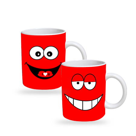 ORKA Valentine Themes Coffee Mug(Funny Face Theme) Combo 16  
