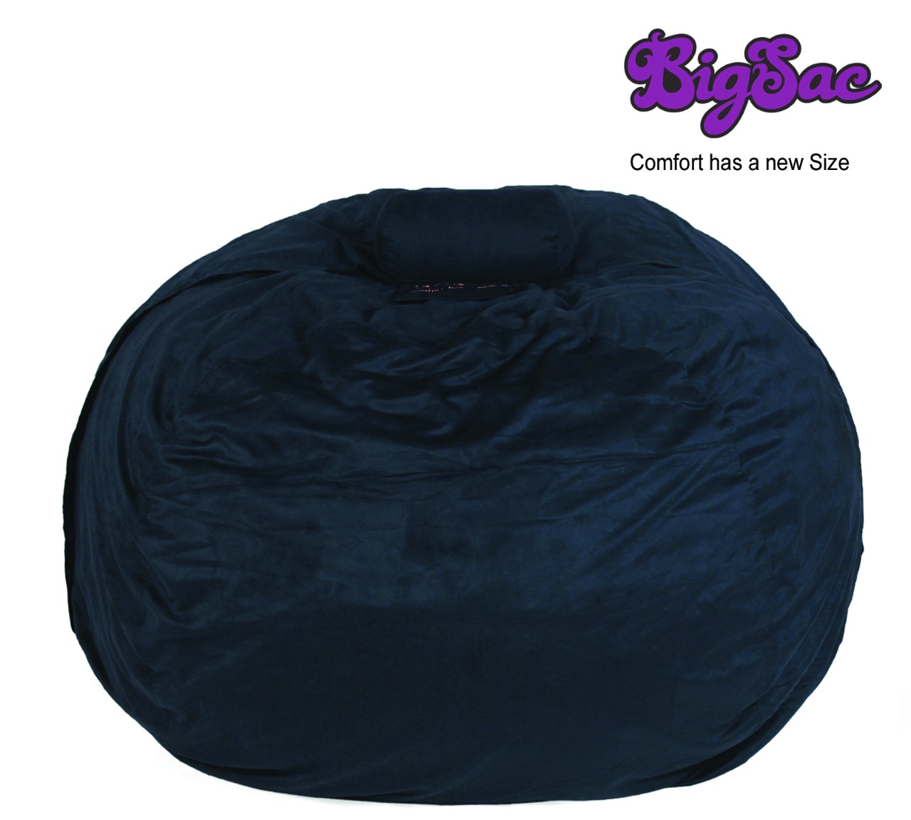 Big Sac 2.5 Feet My Sac Premium Suede Fabric Filled Black Color - 5 Years Warranty            