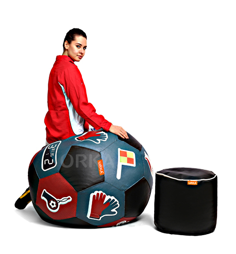 ORKA Digital Printed Sports Bean Bag Football Theme  