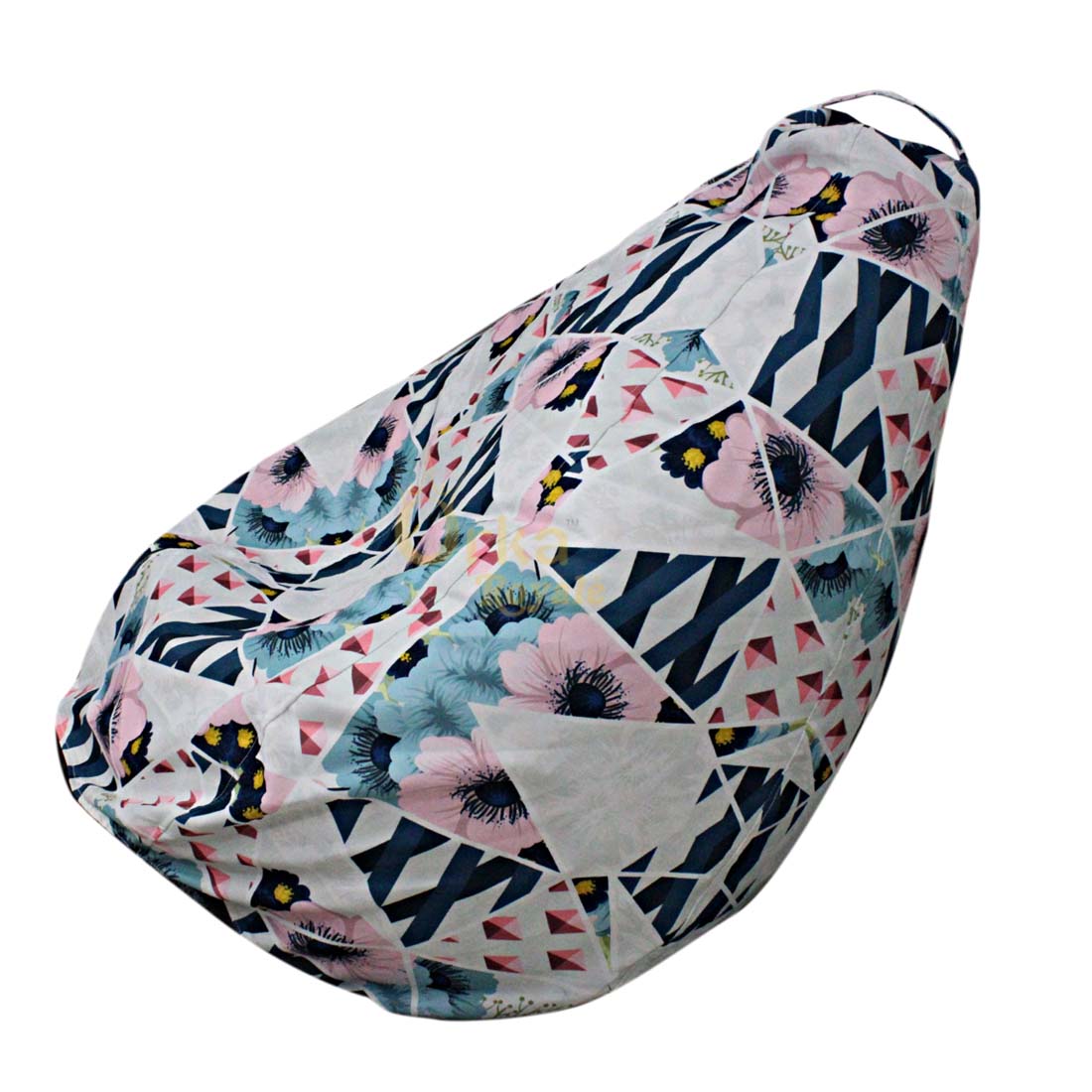 Orka Royale Digital Printed Flower Design Bean Bag