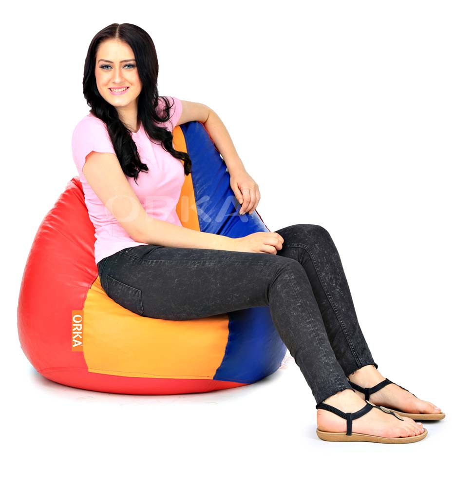 Orka Classic Red Yellow Blue Bean Bag  