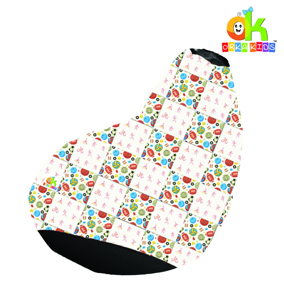 ORKA Kids Digital Printed31 Multicolor Bean Bag  