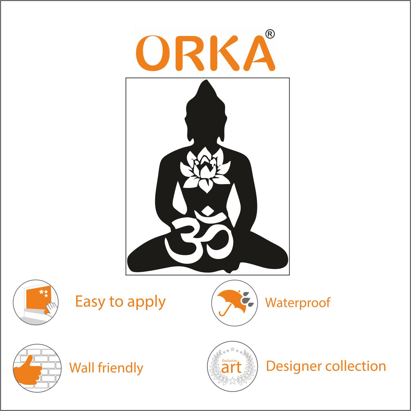 ORKA Buddha Wall Sticker 11   XL 