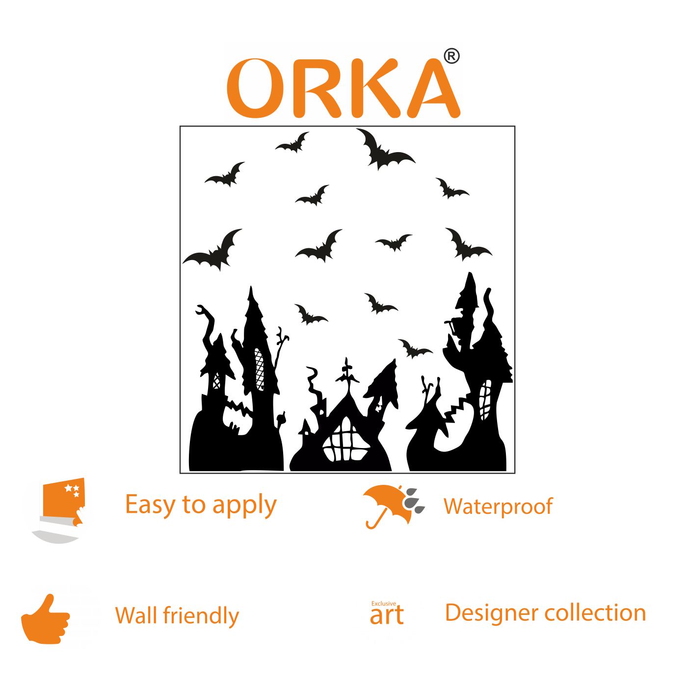 ORKA Halloween Wall Decal Sticker 9   XL 