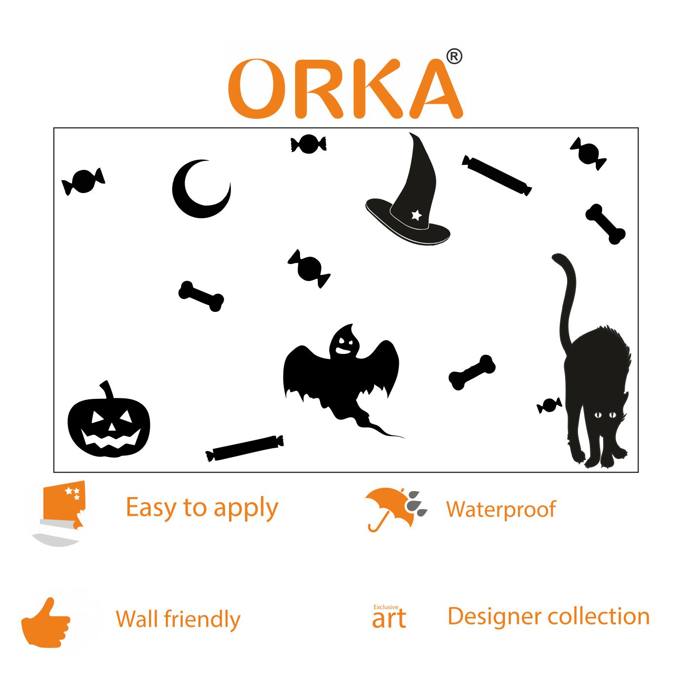 ORKA Halloween Wall Decal Sticker 28  