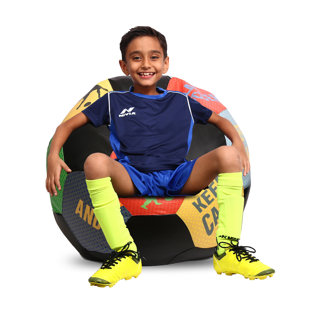 ORKA KIDS SPORTS35 BEAN BAG WITH PUFFY Kids Multicolor Bean Bag Cover