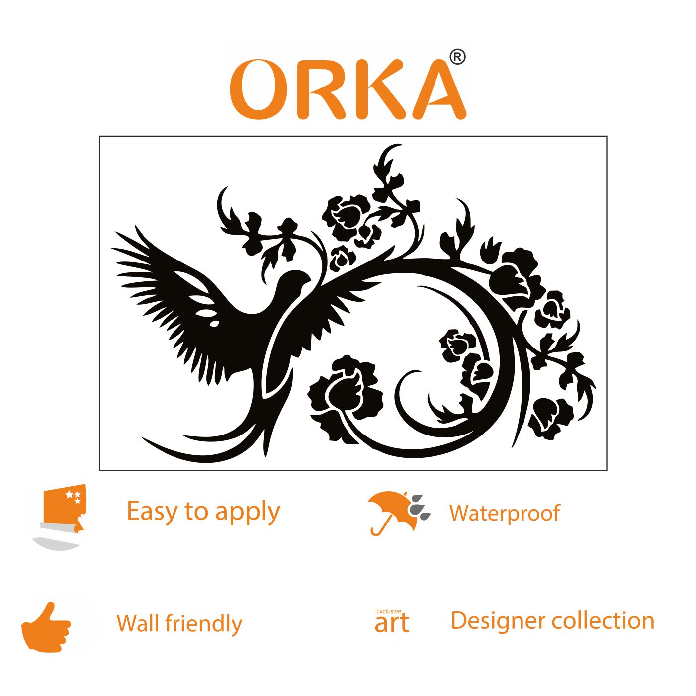 ORKA Butterfly Theme Wall Decal Sticker 12  