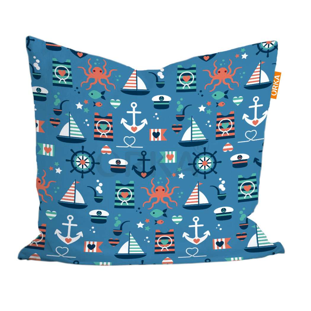 ORKA Sailor Theme Digital Printed Cushion 13  