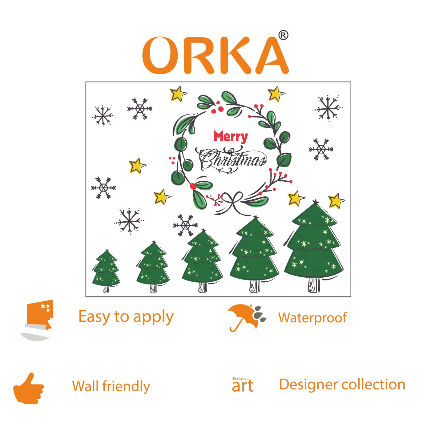 ORKA Christmas Theme Wall Sticker 5  