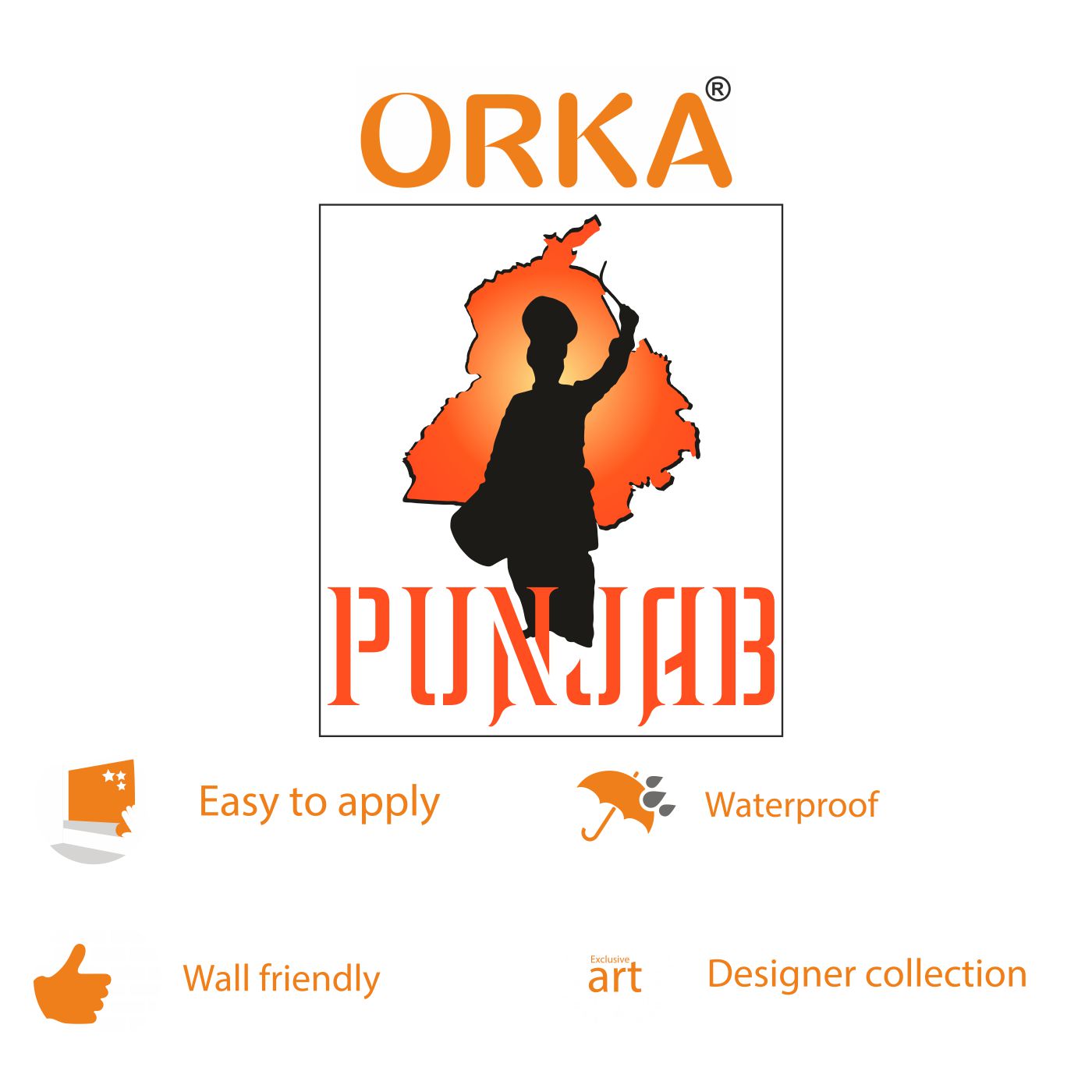 ORKA Punjabi Theme Wall Sticker  2  