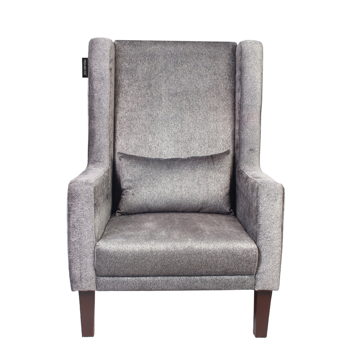 PRIMROSE Chicago High Back Polyester Fabric Chair - Charcoal Grey