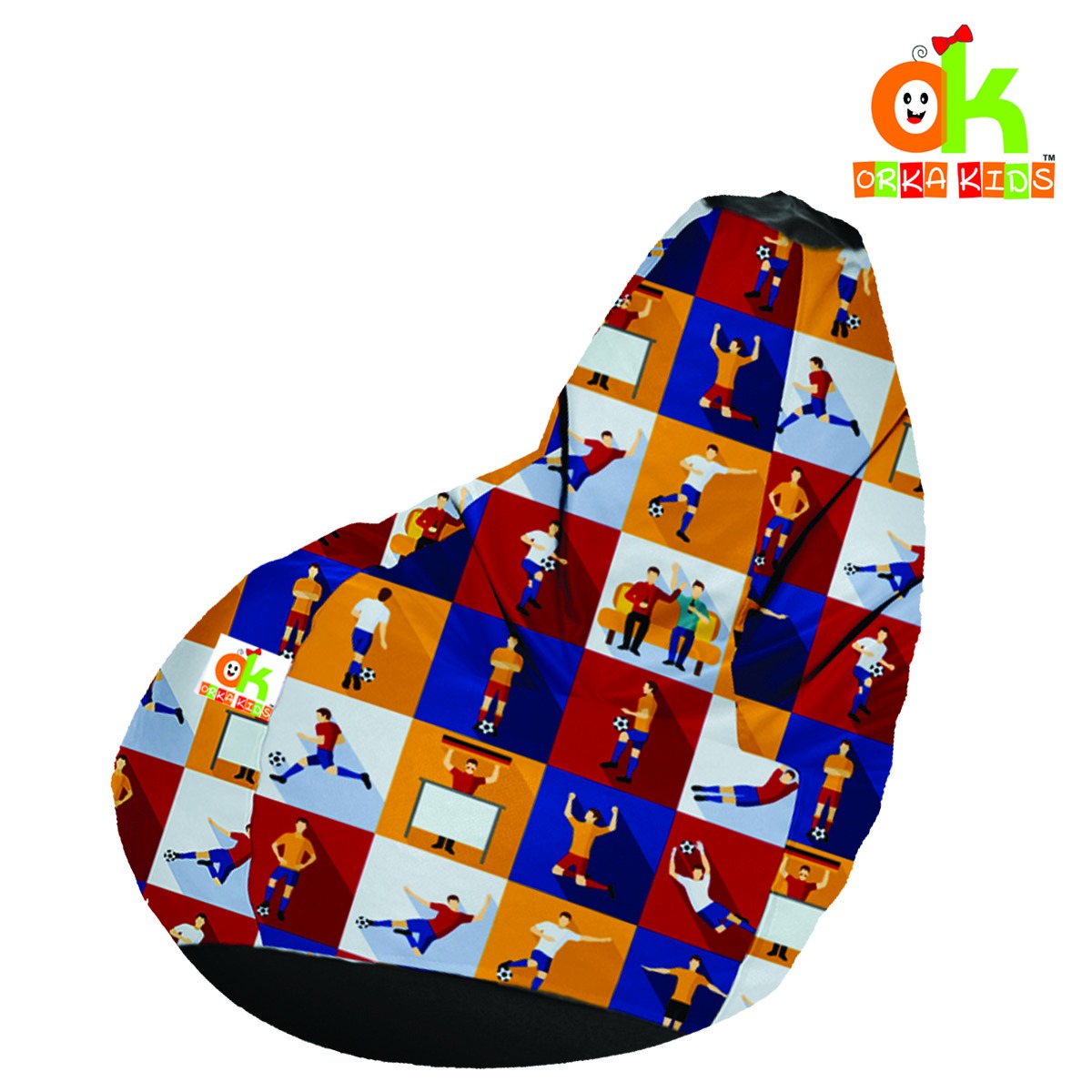 ORKA Kids Digital Printed23 Sports Multicolor Bean Bag  