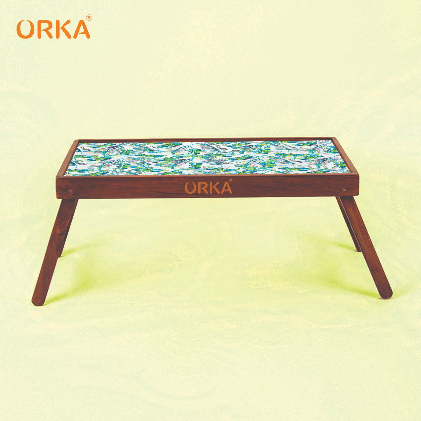 ORKA Dragonfly D1 Foldable Pine Wood Breakfast Table (Multicolor)  
