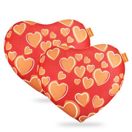 ORKA Valentine Theme Heart Cushions Combo 24  