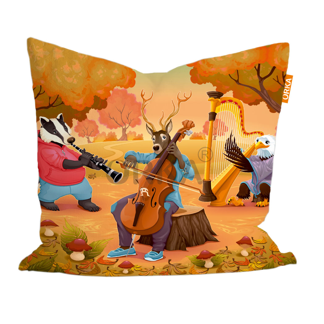 ORKA Digital Printed Wildlife Theme Cushion 19 16" X 16" Cover Only