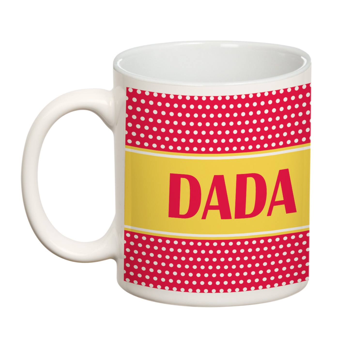 Orka Digital Printed Dada Rakhi Special Ceramic Coffee Mug Yellow And Red  
