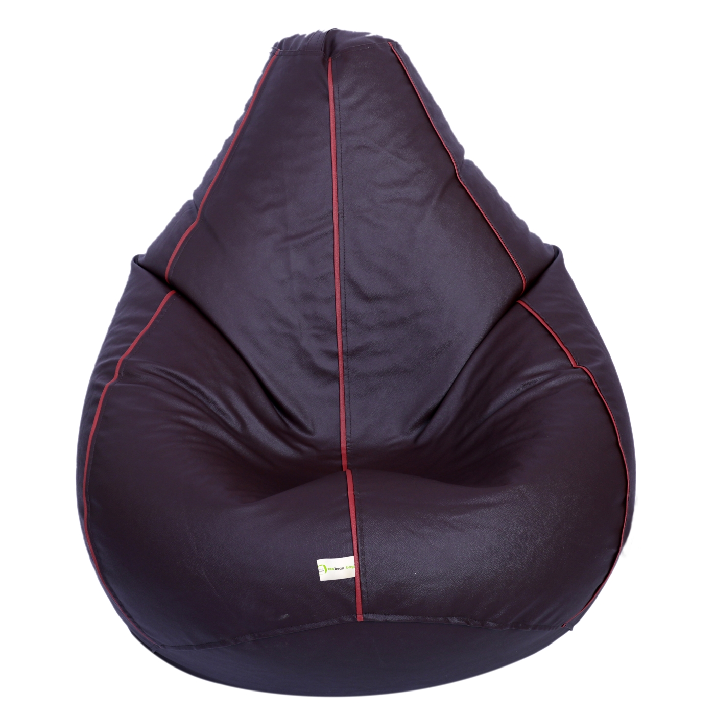 Can Bean Bags Classic Brown With Tan Color Piping  