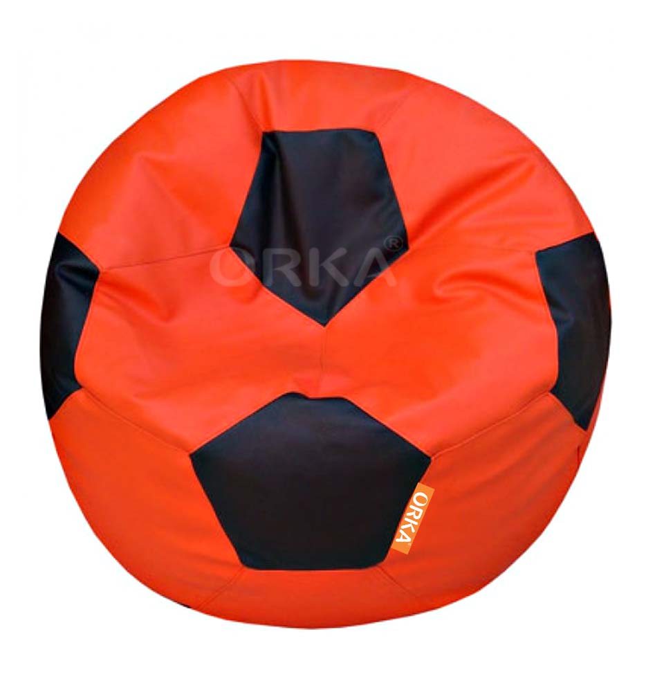 ORKA Classic Orange Black Football Sports Bean Bag  XXXL Cover