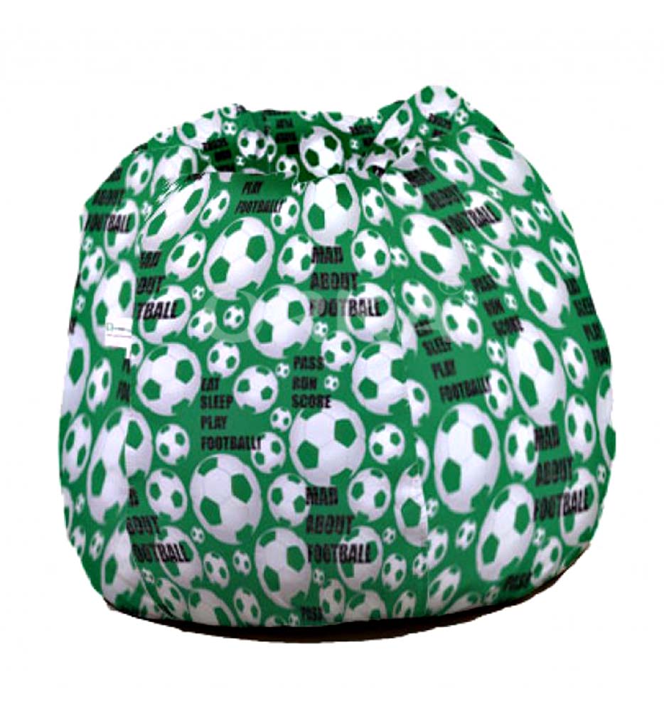 Orka Digital Printed Green White Bean Bag Mad About Football Theme  