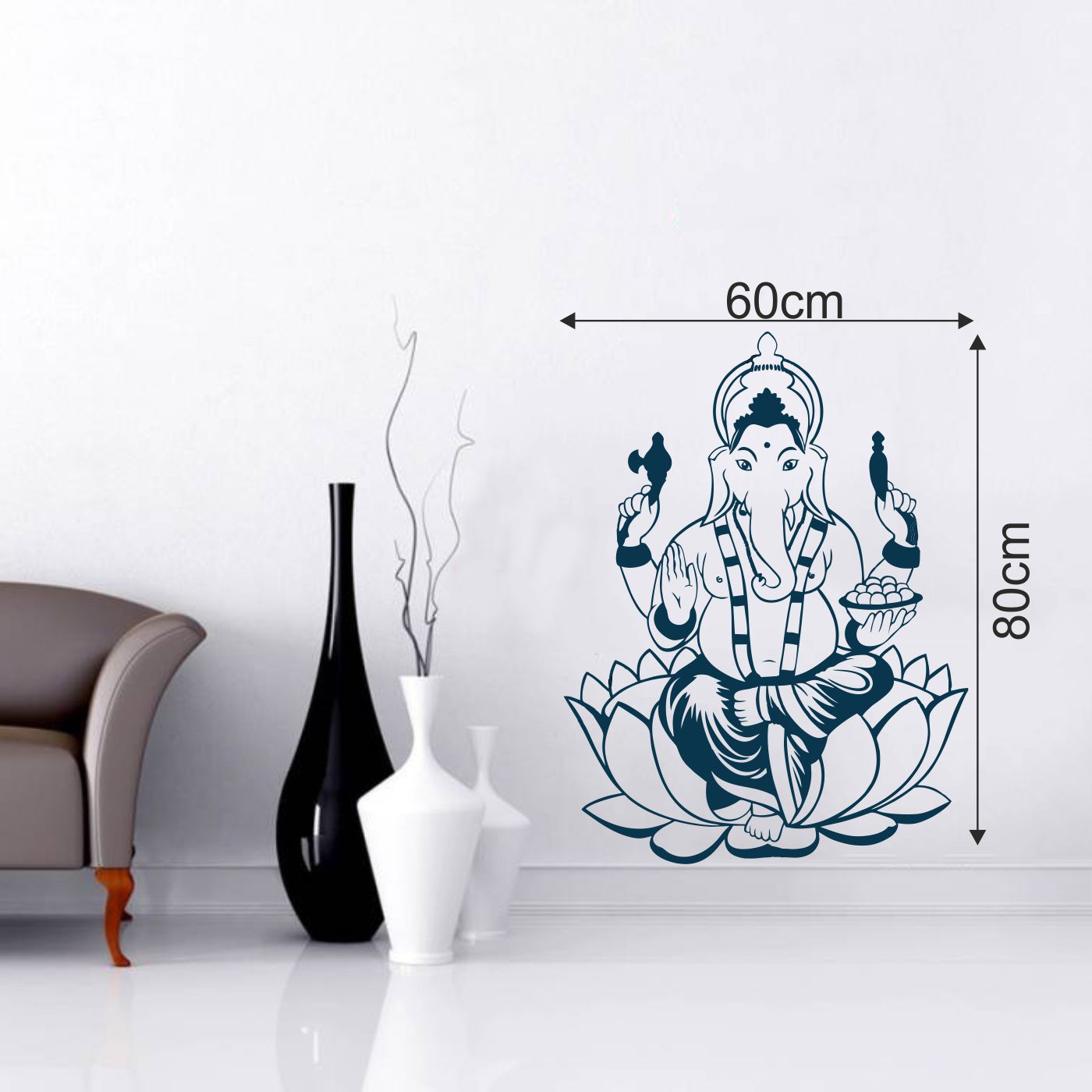 ORKA Lord Ganesha Theme Wall Sticker 10  