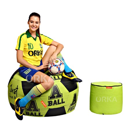 ORKA Digital Printed Sports Bean Bag A Ball Football Theme  