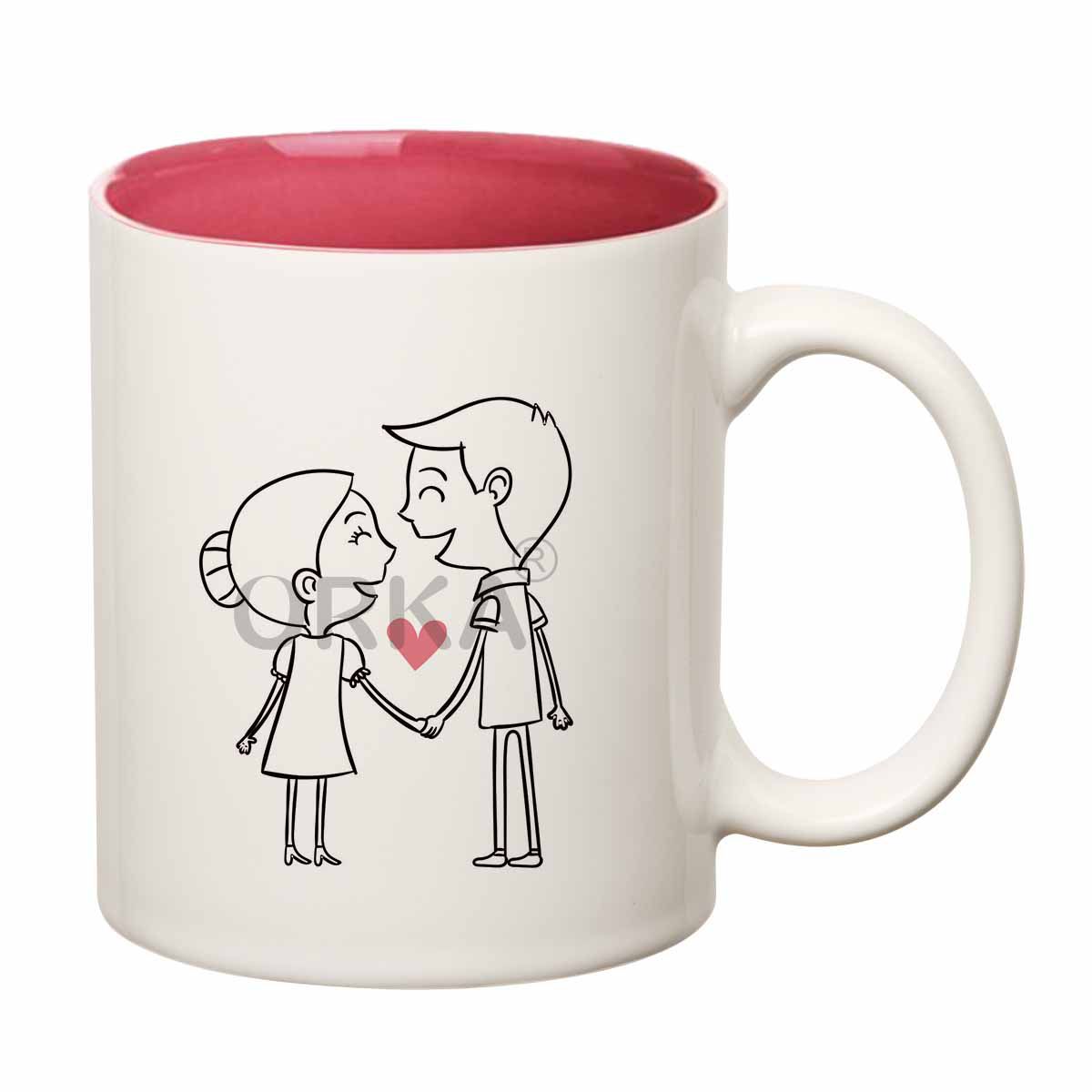 ORKA<sup>®</SUP>  Love Couple Theme Coffee Mug  