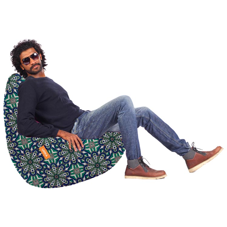 ORKA<sup>®</SUP>Digital Printed Sunflower Theme Bean Bag XL  Cover Only 