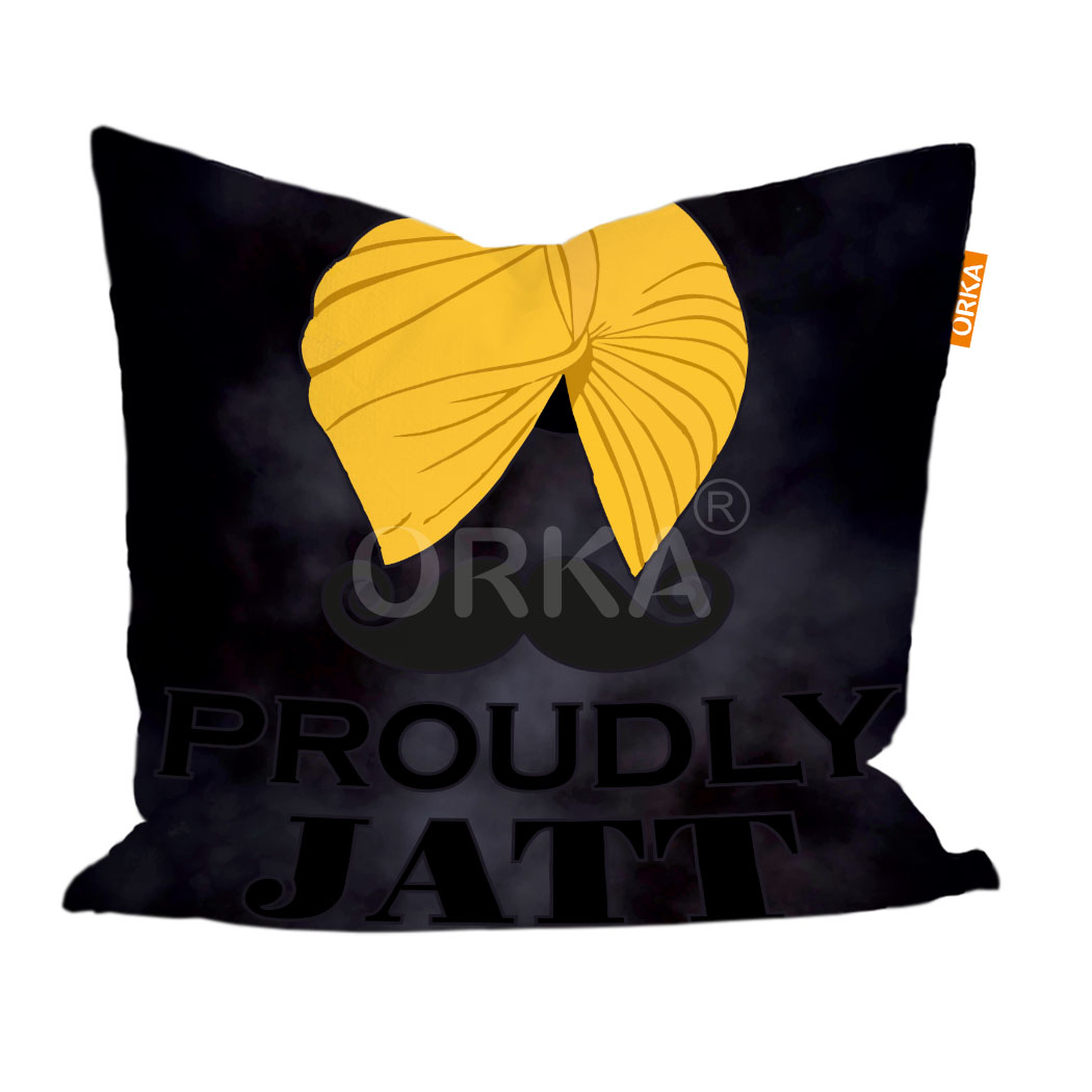 ORKA Punjabi Theme Digital Printed Cushion 28 16" X 16" Cover Only
