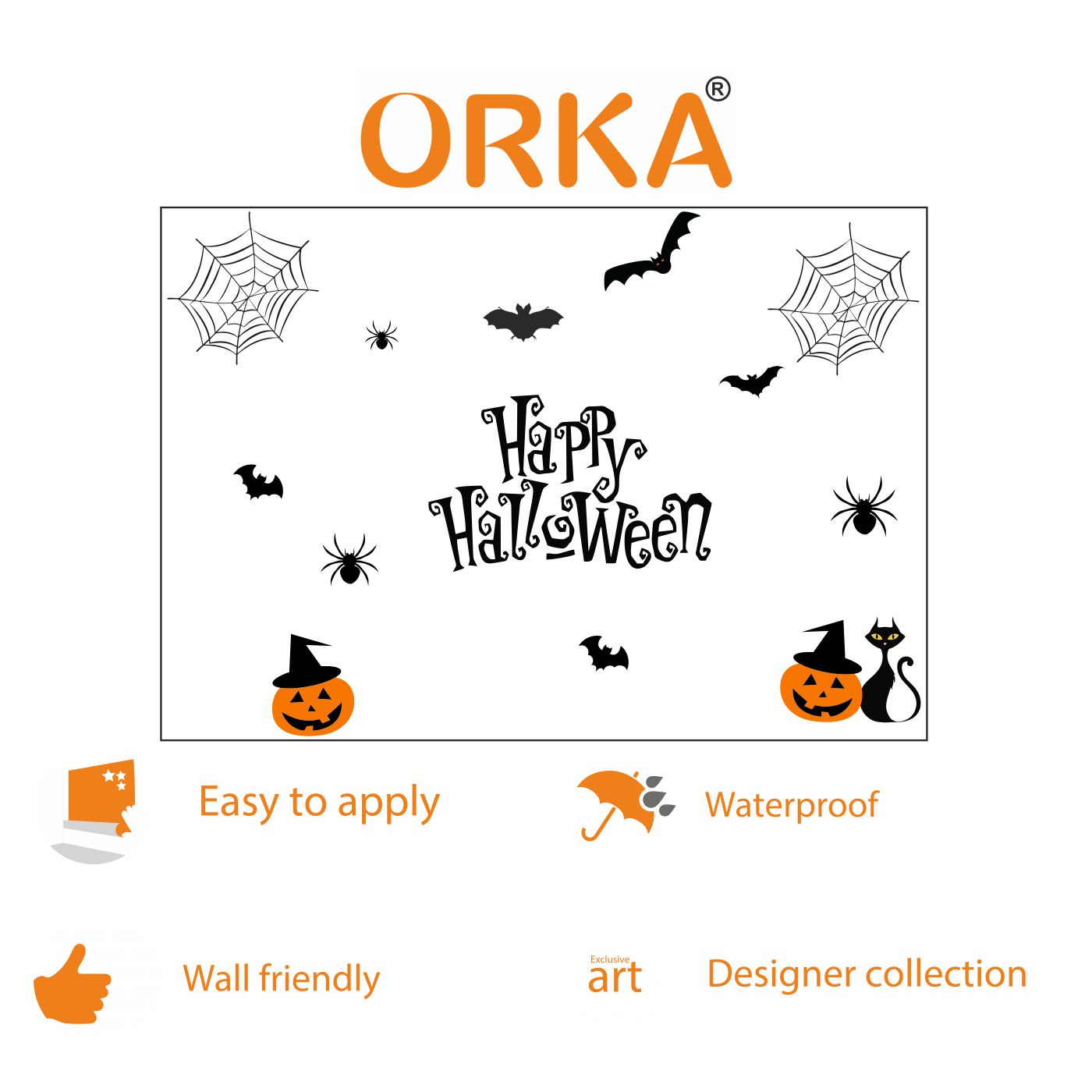 ORKA Halloween Wall Decal Sticker 3  
