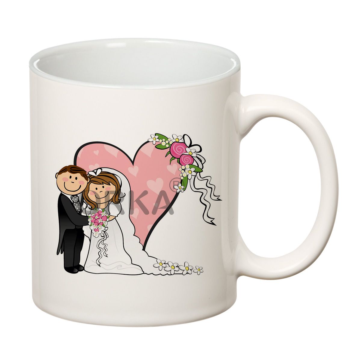 ORKA Coffee Mug Printed(Happy Couple) Theme 11 Oz   