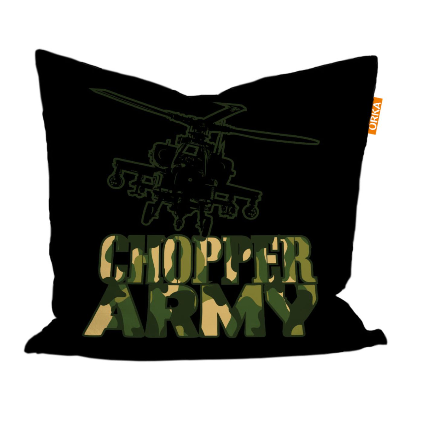 ORKA Digital Printed Chopper Army Cushion   16"x16"  Cover Only 